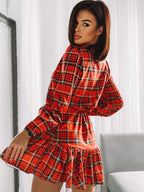 Sukienka Anna – czerwona krata – Onmi